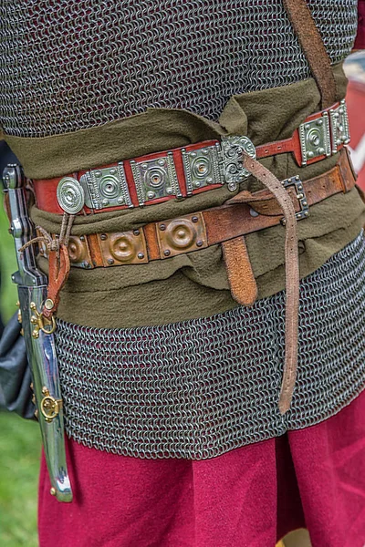 Détail du costume d'un soldat romain — Photo