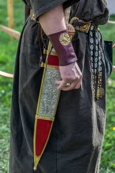 Деталь костюма римского солдата — стоковое фото