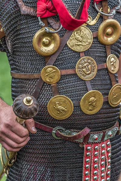 Détail du costume d'un soldat romain — Photo