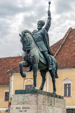 Bronze statue in Alba Iulia,Romania clipart