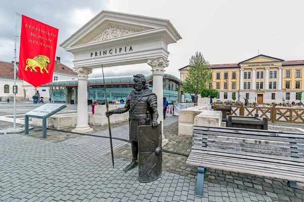 Alba Iulia, Romanya'da bronz heykel — Stok fotoğraf