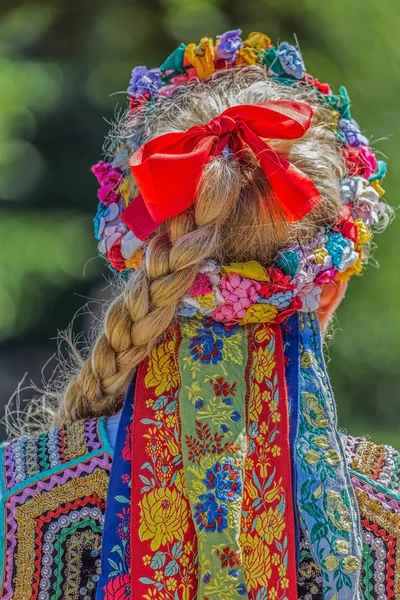 女人的波兰民间服装的细节 — 图库照片