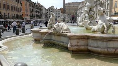 Piazza Navona, Neptün Çeşmesi Roma, İtalya
