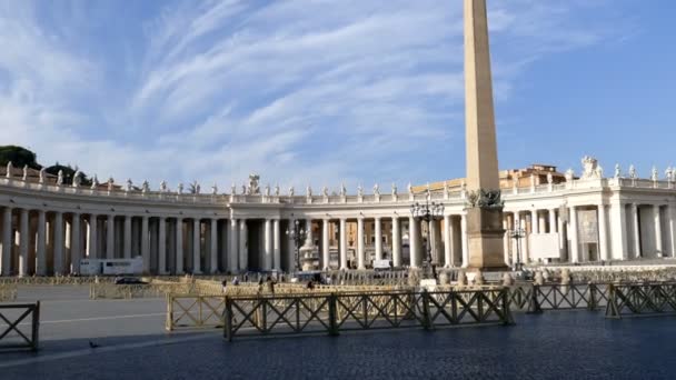 Panoramiczny widok na plac St. Peter — Wideo stockowe