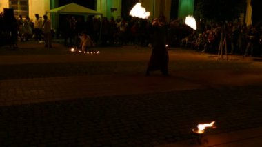 Timisoara, Romanya'da düzenlenen genel ateş gösterisi