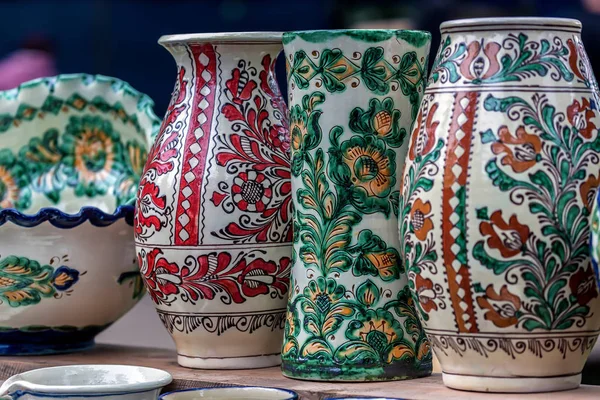 Ceramica tradizionale rumena per Corund, Transilvania — Foto Stock