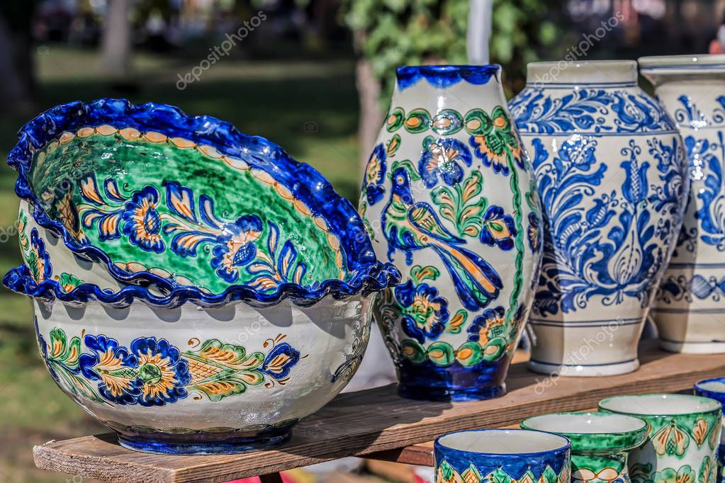 Romanian traditional ceramic for Corund, Transylvania area — Stock