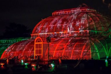 Lazer projeksiyon Kraliyet Kew Gardens, Londra