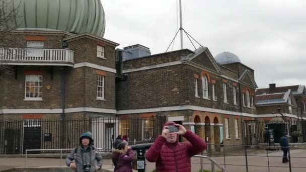 Londyn Anglia Listopada 2017 Panoramiczne Osób Które Odwiedzają Royal Greenwich — Wideo stockowe