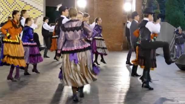 Timisoara Roménia Setembro 2016 Dançarinos Húngaros Trajes Tradicionais Apresentam Festival — Vídeo de Stock