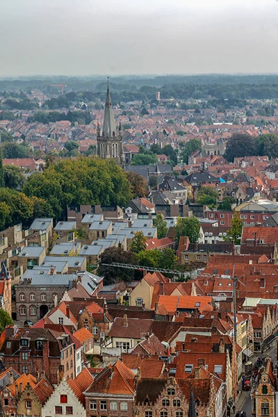Вид с воздуха на Брюгге из Белфри, Бельгия . — стоковое фото