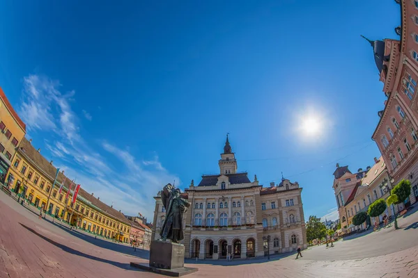Nézd a szabadság tér, Novi Sad, Szerbia — Stock Fotó