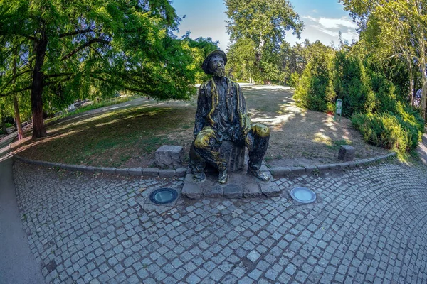 Estátua de bronze no parque do Danúbio, Novi Sad, Sérvia — Fotografia de Stock