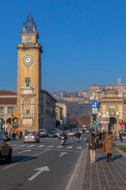 Sokak ve trafik Merkezi City Bergamo, İtalya