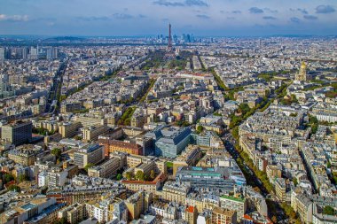 Panorama and aerial view of Paris, from Montparnasse tower clipart
