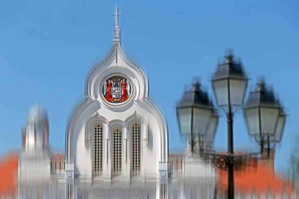 Arkkitehtoniset koristeet julkisivu Serbian Vicariate vuonna — kuvapankkivalokuva