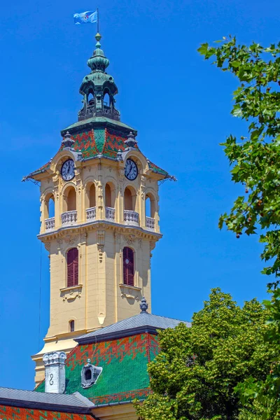 Kule saati Belediye Szeged, Macaristan — Stok fotoğraf