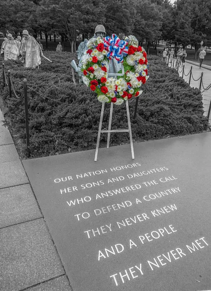 Korean War Veterans Memorial, Washington DC, USA — Stock Photo, Image