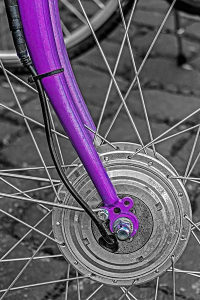 Велосипедное колесо. Деталь 12 — стоковое фото