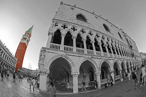 Vista de olho de peixe da Praça San Marco em Veneza, Itália 5 — Fotografia de Stock