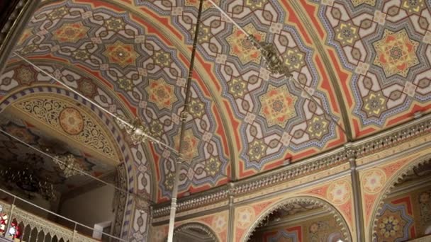 Bukareszt Rumunia Listopada 2019 Wnętrze Synagogi Świątynia Chóralna Kopia Wiedeńskiej — Wideo stockowe