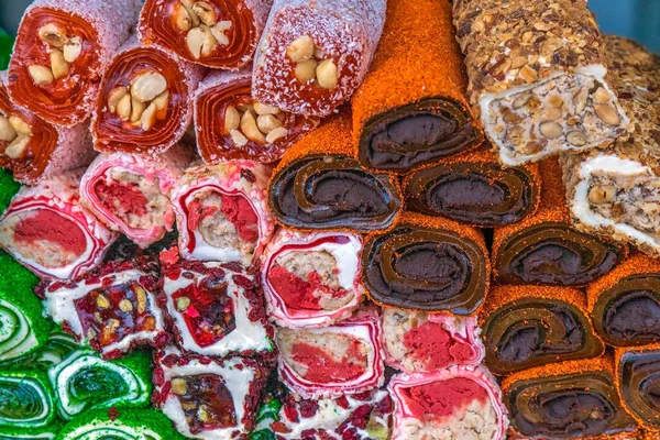 Fondo con dulces caseros de color turco —  Fotos de Stock