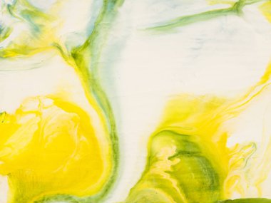 Yaratıcı yeşil ve sarı soyut el boyalı arka plan