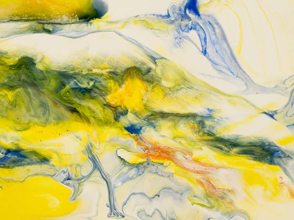 Fond abstrait peint à la main créatif bleu, vert, rouge et jaune — Photo