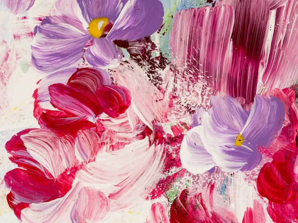 Flores abstractas fondo, textura pintura . — Foto de Stock
