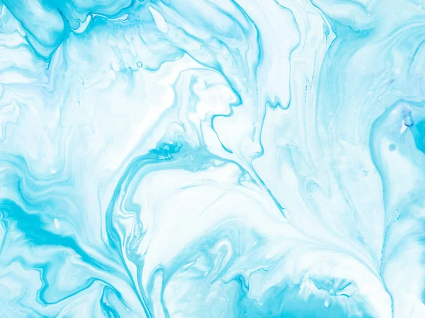 Mavi mermer soyut el boyalı arka plan