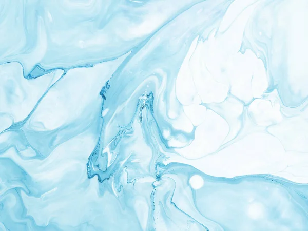 Mavi mermer soyut el boyalı arka plan