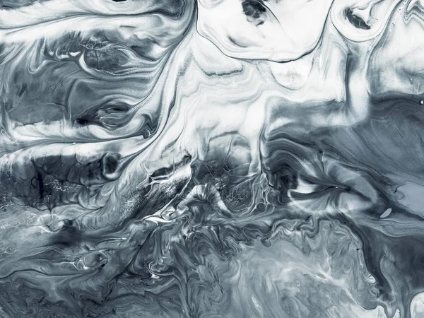 黒と白の大理石の抽象的な手描きの背景 — ストック写真