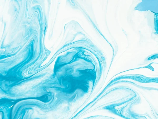 Mavi mermer soyut el boyalı arka plan — Stok fotoğraf