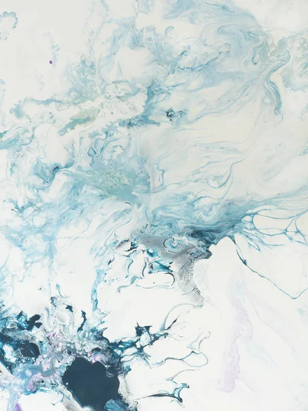 Niebieski marmuru abstrakcyjne ręcznie malowane tła. — Zdjęcie stockowe
