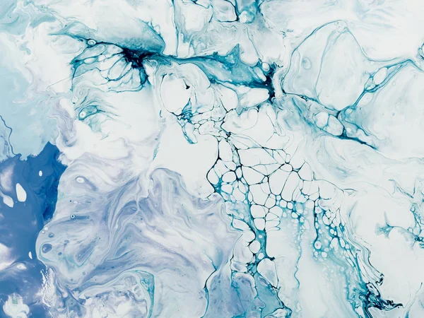 Niebieski marmuru abstrakcyjne ręcznie malowane tła — Zdjęcie stockowe
