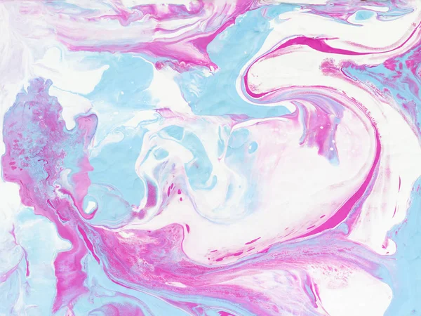 Pink and blue abstract art hand painted background