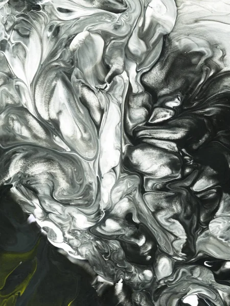 Fondo pintado a mano abstracto de mármol blanco y negro — Foto de Stock