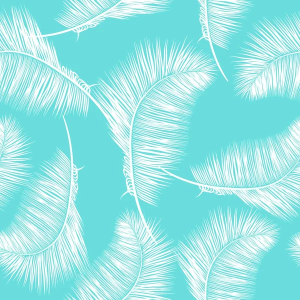 Naadloze patroon van tropische bladeren van een palmboom. — Stockvector