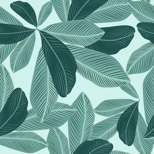 Vzor bezešvé tropické listy palmy. — Stockový vektor