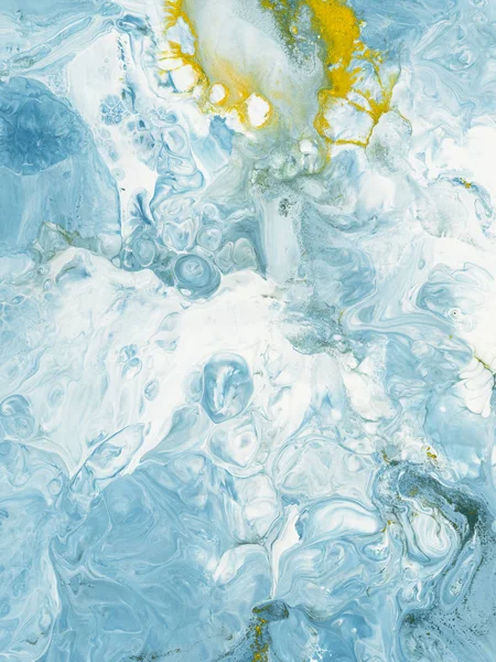 Azul e ouro mármore abstrato pintado à mão fundo . — Fotografia de Stock