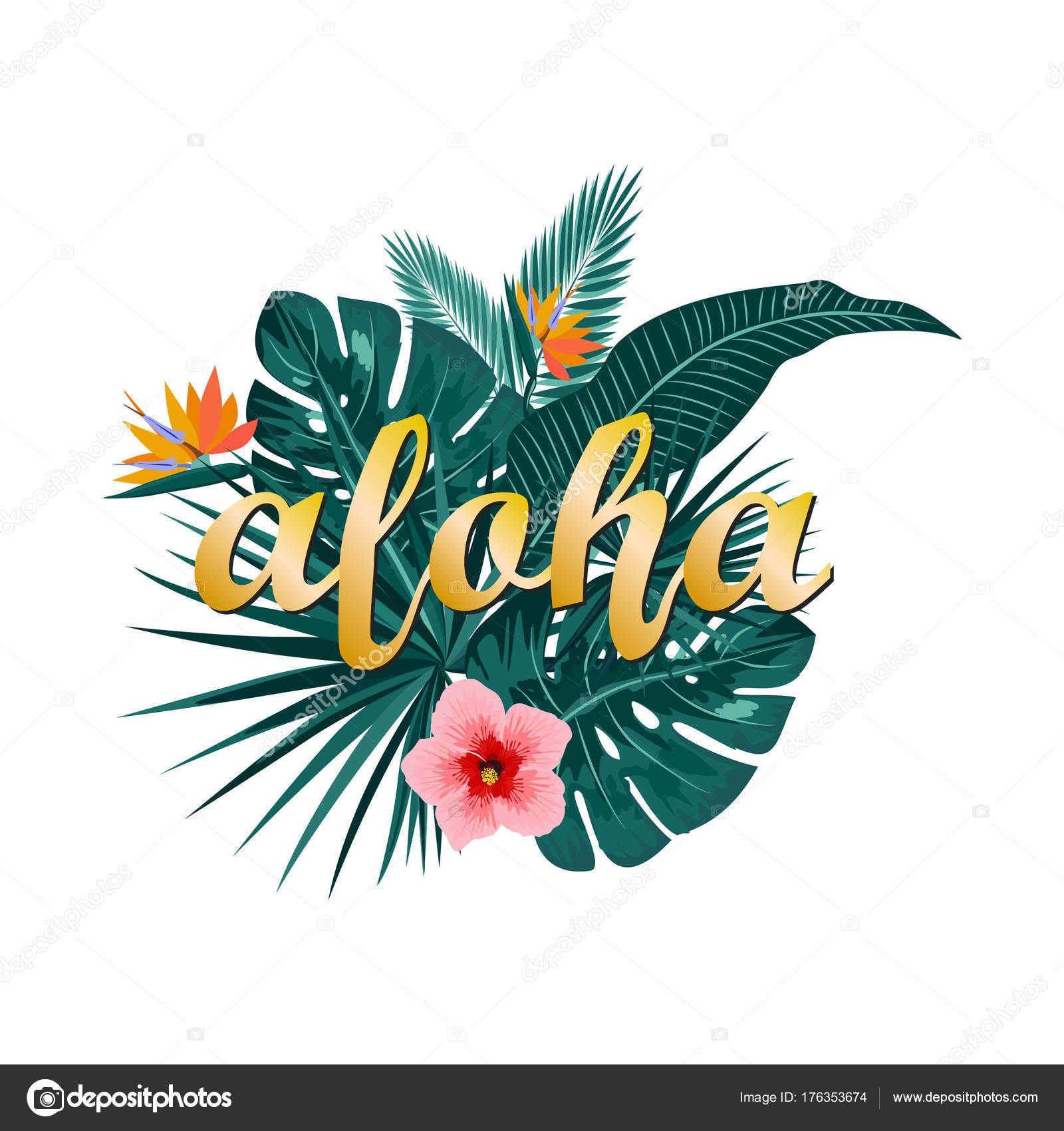 Aloha Hawaii. Aloha T-Shirt design. — Stock Vector © artlu #176353674