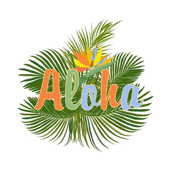 Aloha Hawaii. Diseño de la camiseta Aloha . — Vector de stock