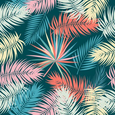 Tropik palmiye yaprakları pürüzsüz