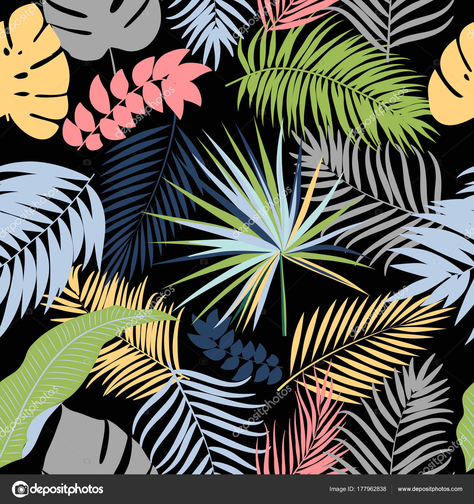 Tropical Palm Leaves Vector Seamless Pattern Vector Image By C Artlu Vector Stock Tropical Palm Leaves Vector Seamless Pattern Vector Image By C Artlu Vector Stock