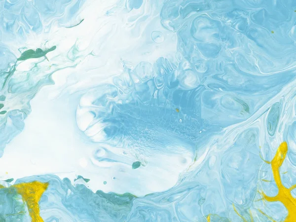 青および金大理石抽象的な手描きの背景 — ストック写真