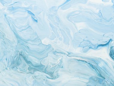 Mavi mermer soyut el boyalı arka plan