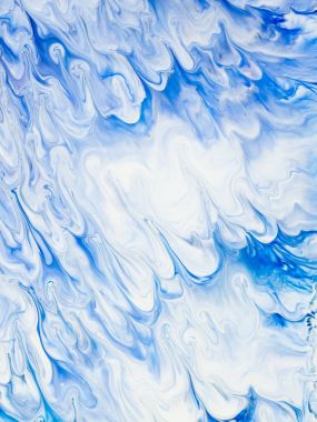 Mavi soyut el arka plan, canva üzerinde boya akrilik boyalı