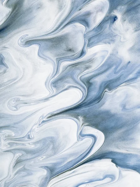 Arte abstracto azul pintado a mano fondo, pintura acrílica en c — Foto de Stock