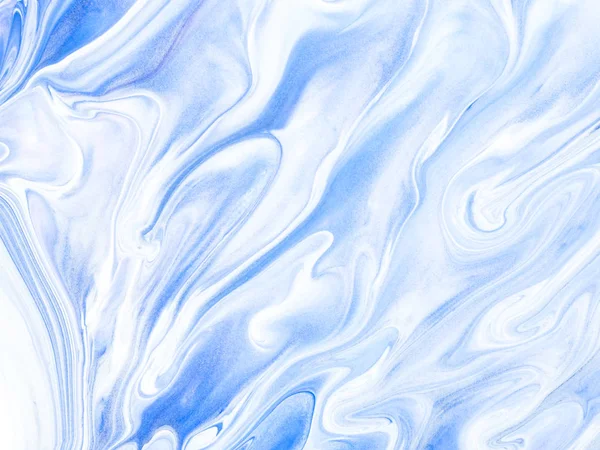 Niebieski marmuru abstrakcyjne ręcznie malowane tła — Zdjęcie stockowe