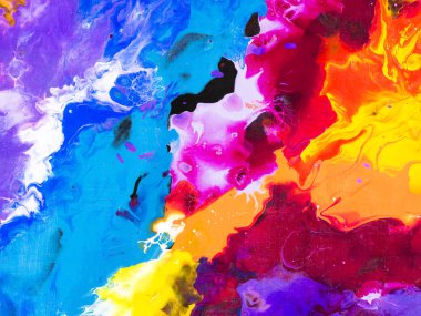 Renkli yaratıcı soyut el boyalı arka plan, doku, acr